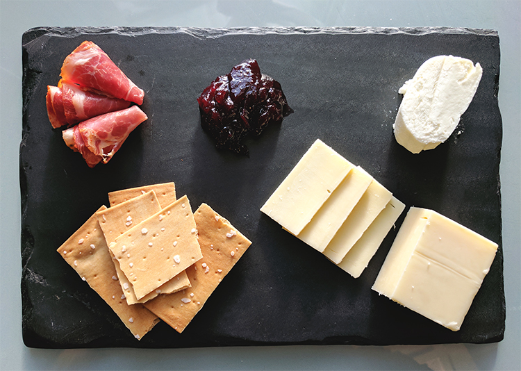 Our favorite simple cheese plate!